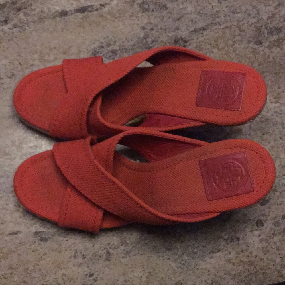 Tory Burch Red Wedges 9.5M
